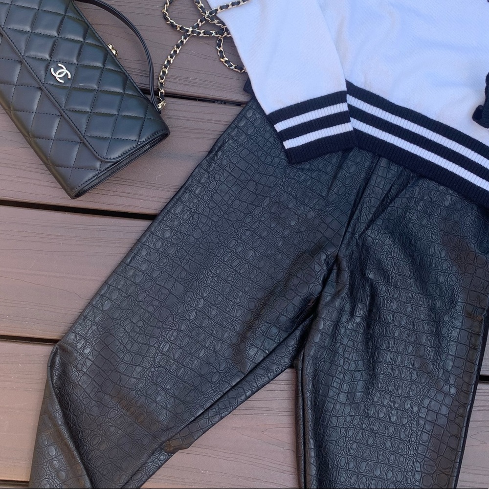 Commando Faux Animal Leather Leggings Black Croc NEW WITH TAG - Picture 9 of 9